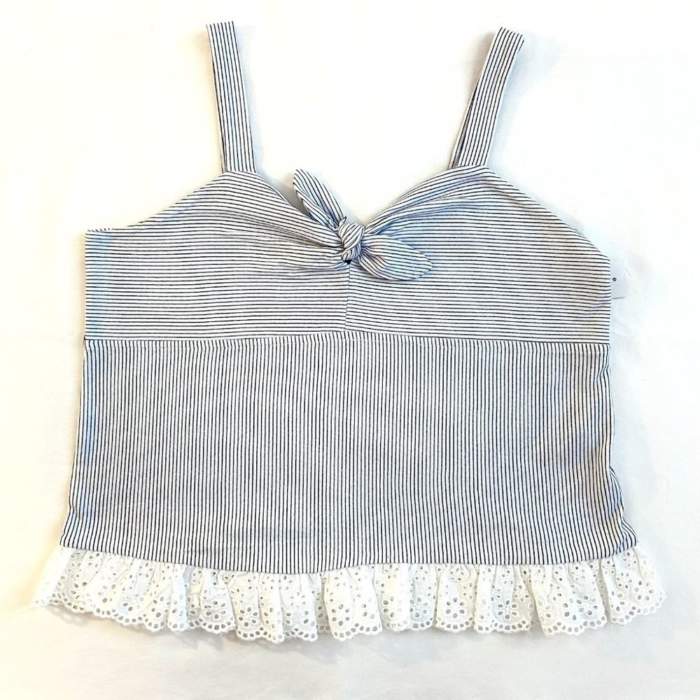 NWT Ruffle Tie Front Tank